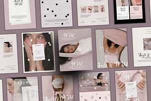 SOFT & WILD Social Media Templates, a Social Media Template by Patrace Studio
