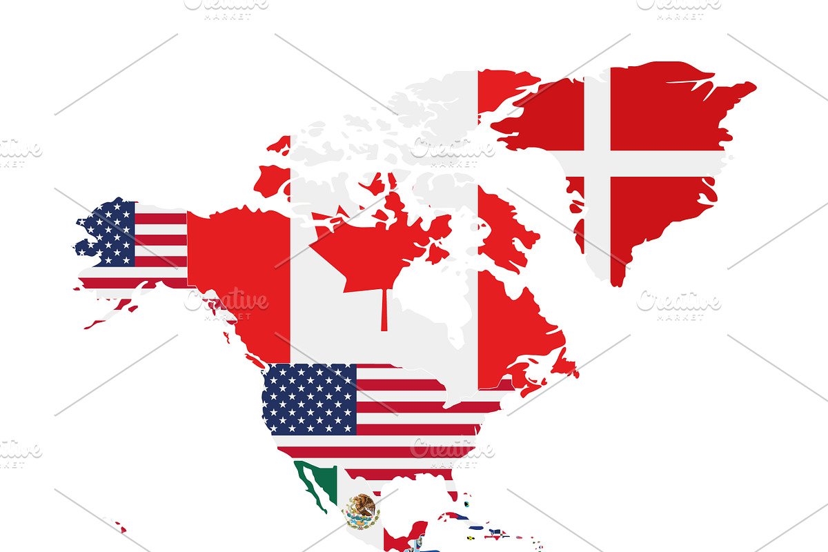 Flags America Map, an Education Illustration by asantosg (Photo 2 of 2)