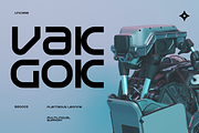 Vakgok Font, a Sans Serif Font by baqoos (Thumbnail 1 of 10)