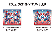 July 4th Butterflies Tumbler PNG, an Arts & Entertainment Photo by LamanAzalea (Thumbnail 2 of 2)