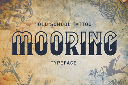 Old school tattoo Mooring font, a Script Font by DGIM studio