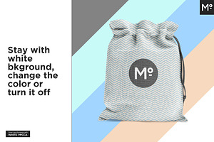 Drawstring / Burlap Jute Bag Mock-up