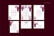 Burgundy Grapes Wedding Invitation, an Invitation Template by Encre Studio (Thumbnail 4 of 5)