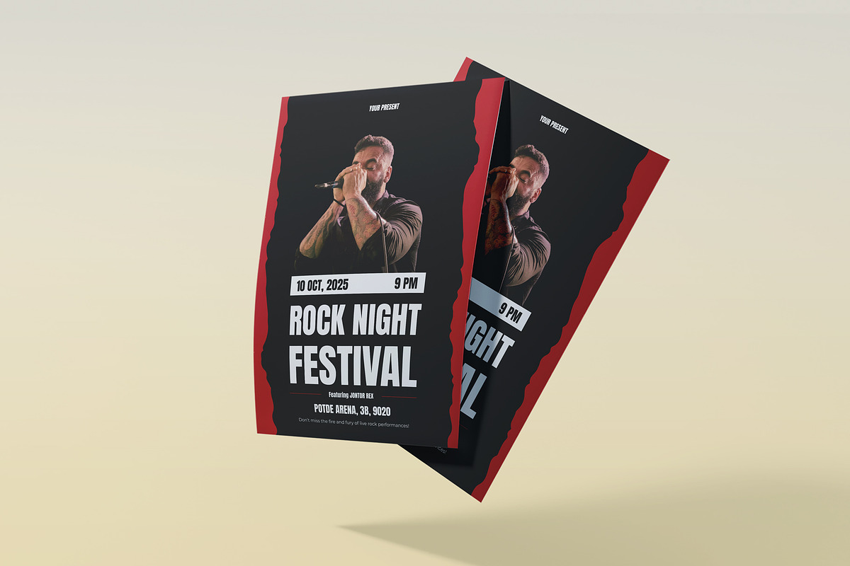 Rock Music Event Festival Flyer, a Flyer Template by Artnivora.Std