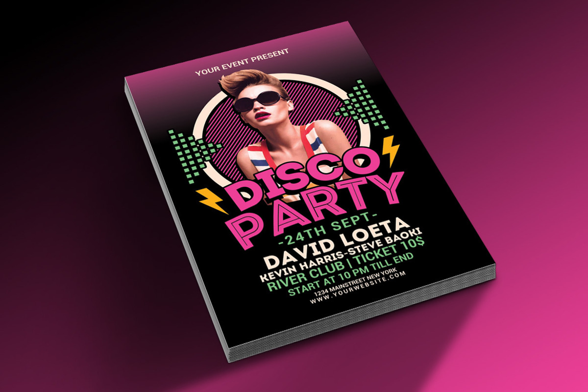 Disco Party Night, a Flyer Template by Muhamad Iqbal hidayat (Photo 2 of 4)