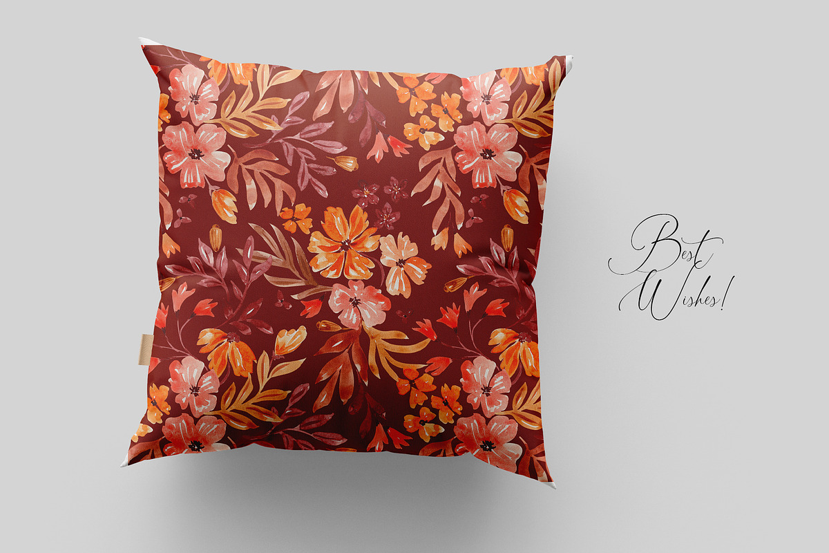 Fall floral seamless pattern, a Pattern Graphic by SirenaArt (Photo 19 of 19)