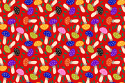 Autumn Pattern with Mushrooms, a Pattern Graphic by Art's and patterns (Thumbnail 2 of 3)