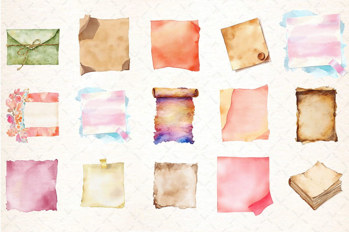 Paper Note Boho Clipart Sticky Paper, an Illustration by DreamCafeArt (Photo 3 of 5)