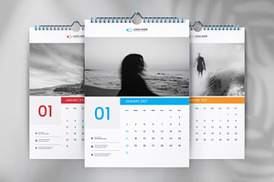 Wall calendar design template