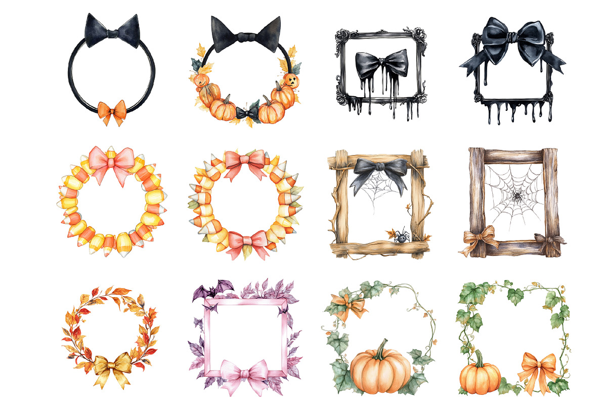 Halloween Fall Coquette Frame, an Illustration by Design Market (Photo 3 of 3)