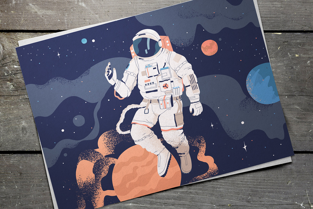 Astronaut exploring outer space, a Person Illustration by Good Studio (Photo 3 of 3)