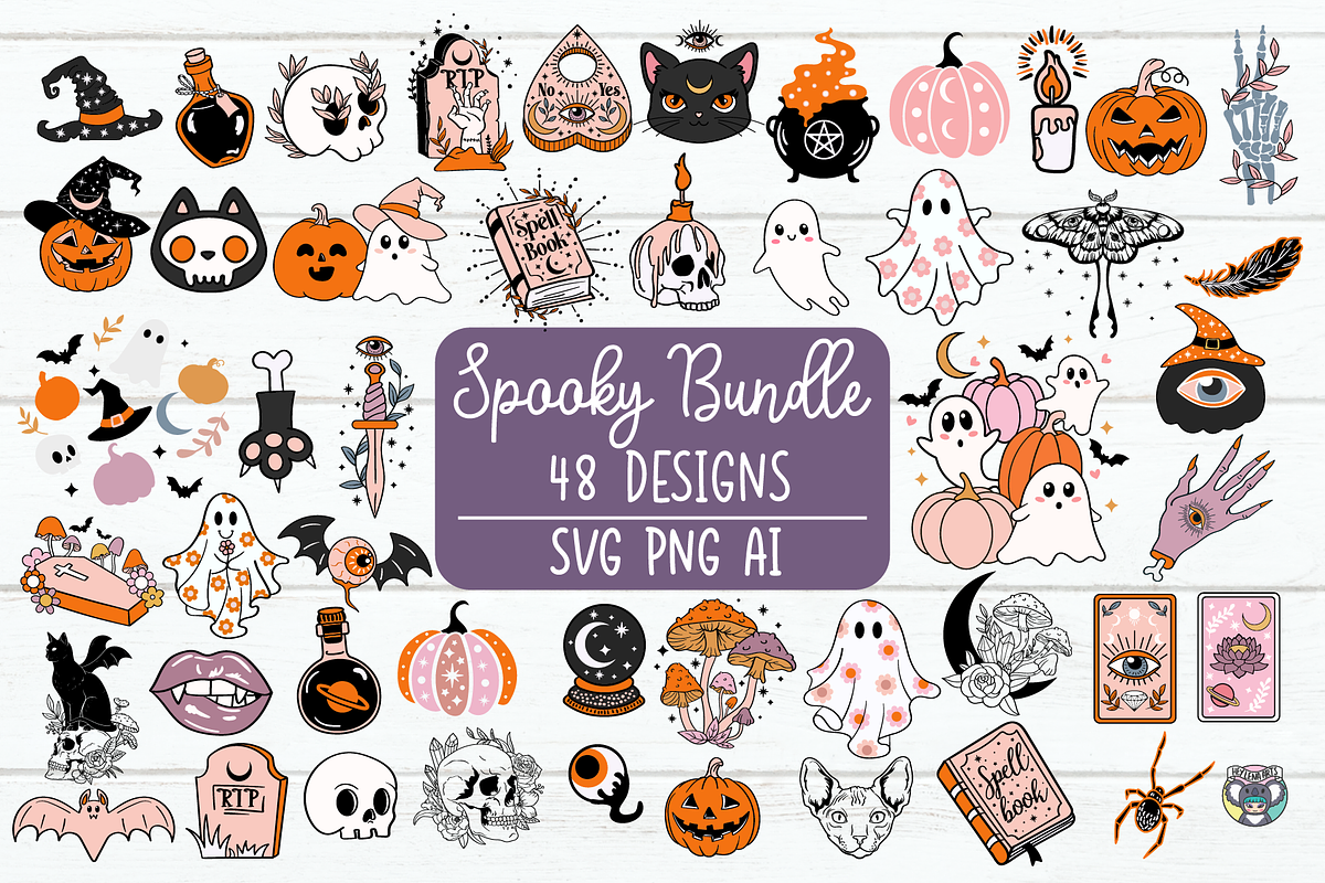 Halloween svg Bundle, Cute Halloween, an Object Graphic by HeyLenaArts (Photo 1 of 7)