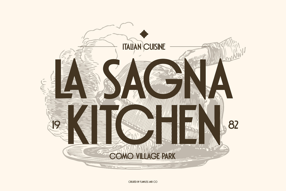 Laritza - Retro Display Font, a Font by Flawless And Co (Photo 6 of 10)