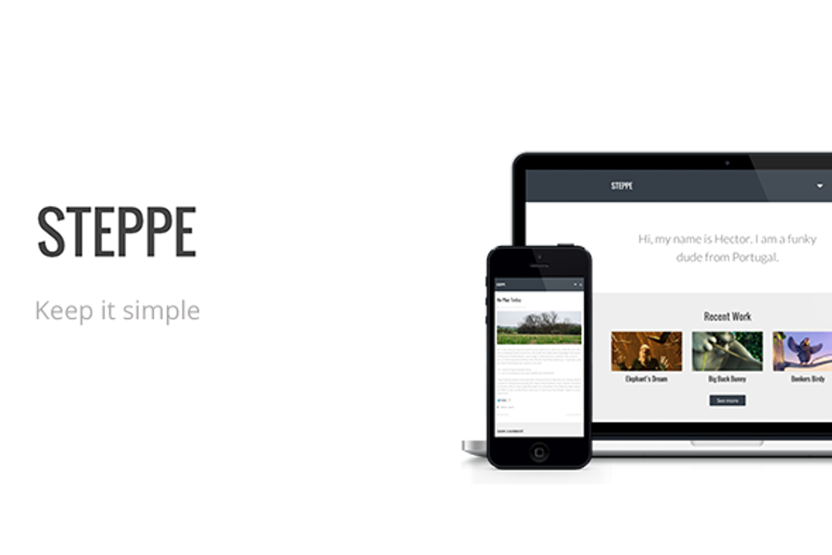 Steppe - Simple Responsive Blog and, a WordPress Template by Mammoth