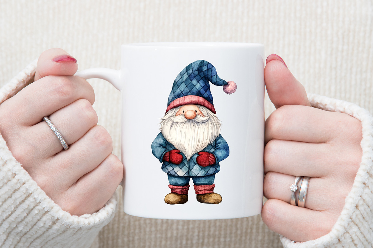 Christmas Patchwork Gnome Clipart, an Illustration by Sublimation Artist (Photo 5 of 6)