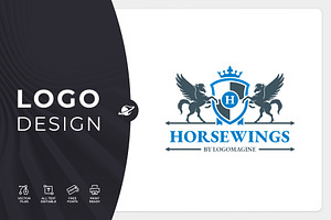 Pegasus Crest Logo Template