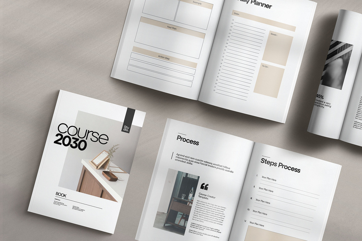 Course Book Template, a Brochure Template by Creatiya Type (Photo 5 of 8)