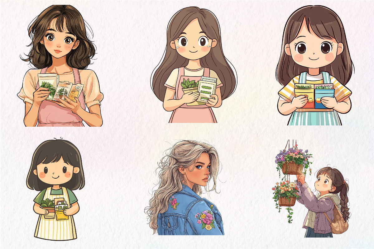 Gardening Girl Sublimation Bundle, an Illustration by CreationArt (Photo 5 of 5)