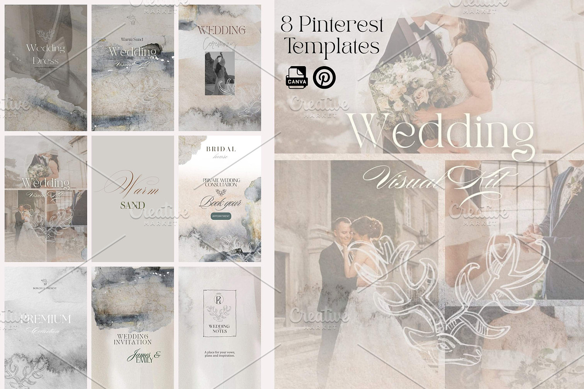 Sand Wedding Canva Templates Bundle, a Templates & Theme by Alisa Mikibith Art (Photo 5 of 7)