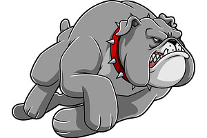 Angry Bulldog Cartoon Character, an Illustration by HitToon