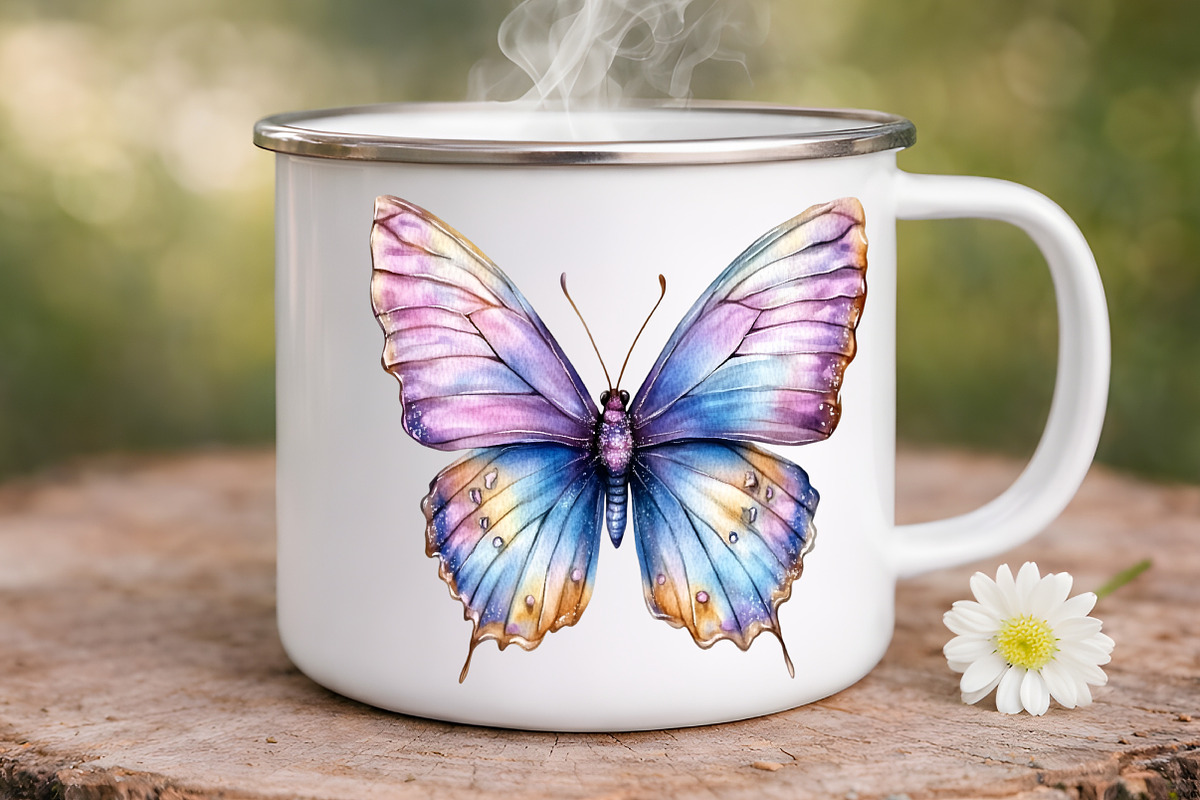 watercolor glitter butterfly clipart, an Illustration by GatewayDesign (Photo 9 of 9)
