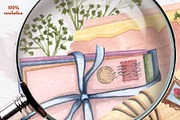 Love Letters Watercolor Clipart, an Illustration by BarvArt (Thumbnail 7 of 7)