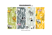 Zoo ABC letters seamless pattern, a Pattern Graphic by Milatoo (Thumbnail 3 of 7)