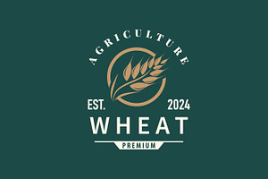 Organic Rice Wheat Logo Agriculture, a Branding & Logo Template by Maylianaw28