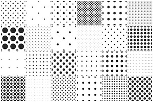 B&W seamless dotted patterns, a Pattern Graphic by ExpressShop
