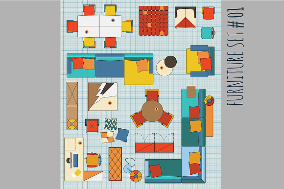 Standard Furniture Symbols 01