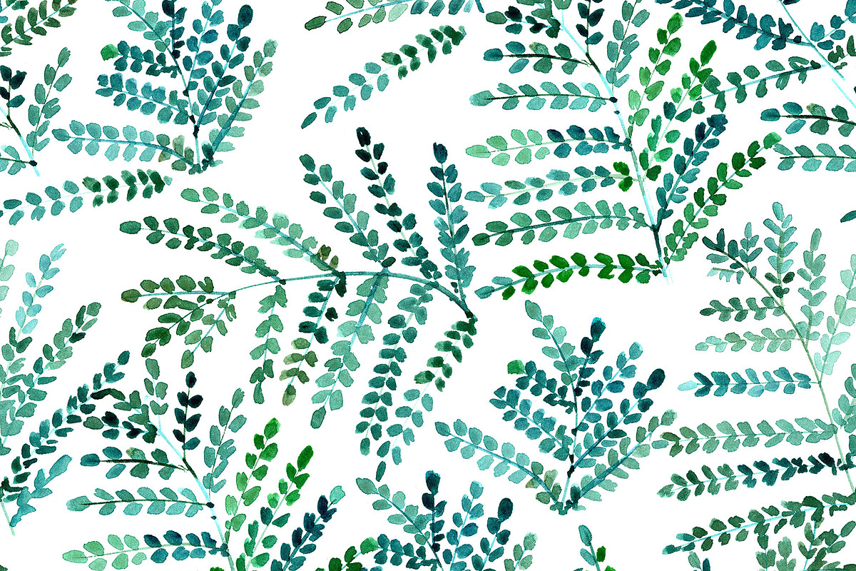 Enchanting fern - leaves pattern, a Pattern Graphic by Katerina Tova (Photo 5 of 5)