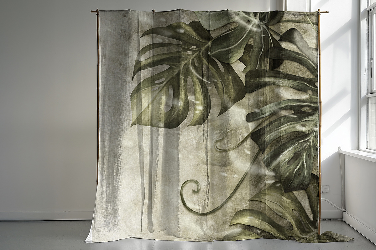 Wallpaper Tropical Monstera Leaves, a Wallpaper Graphic by apollinariia_shop (Photo 4 of 11)
