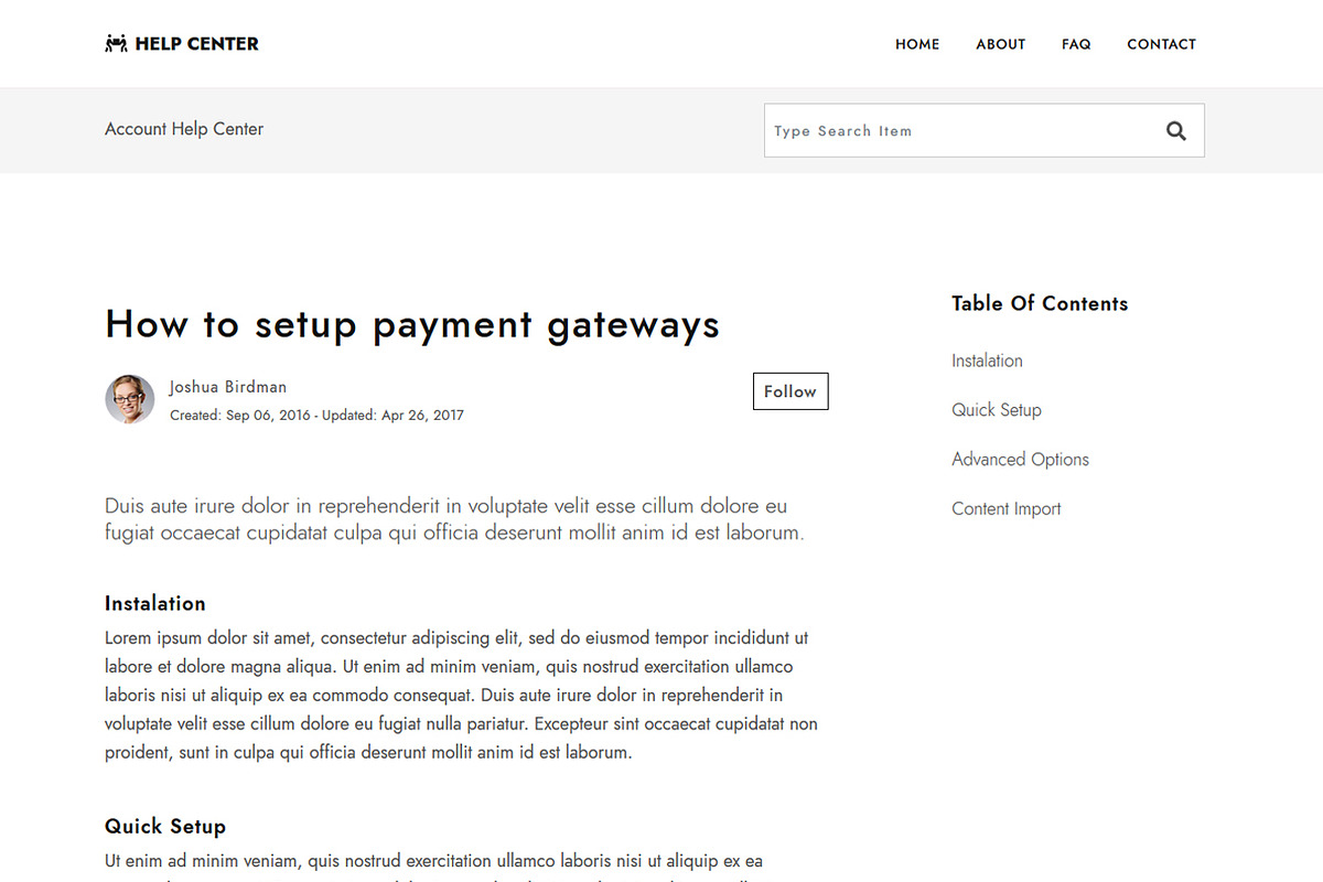 Help Center - Knowledge Base Article, a HTML Template by Design Collection (Photo 3 of 6)