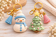 Snowman Christmas Tree Keychain STL, an Object 3D Model by Layerology (Thumbnail 1 of 3)