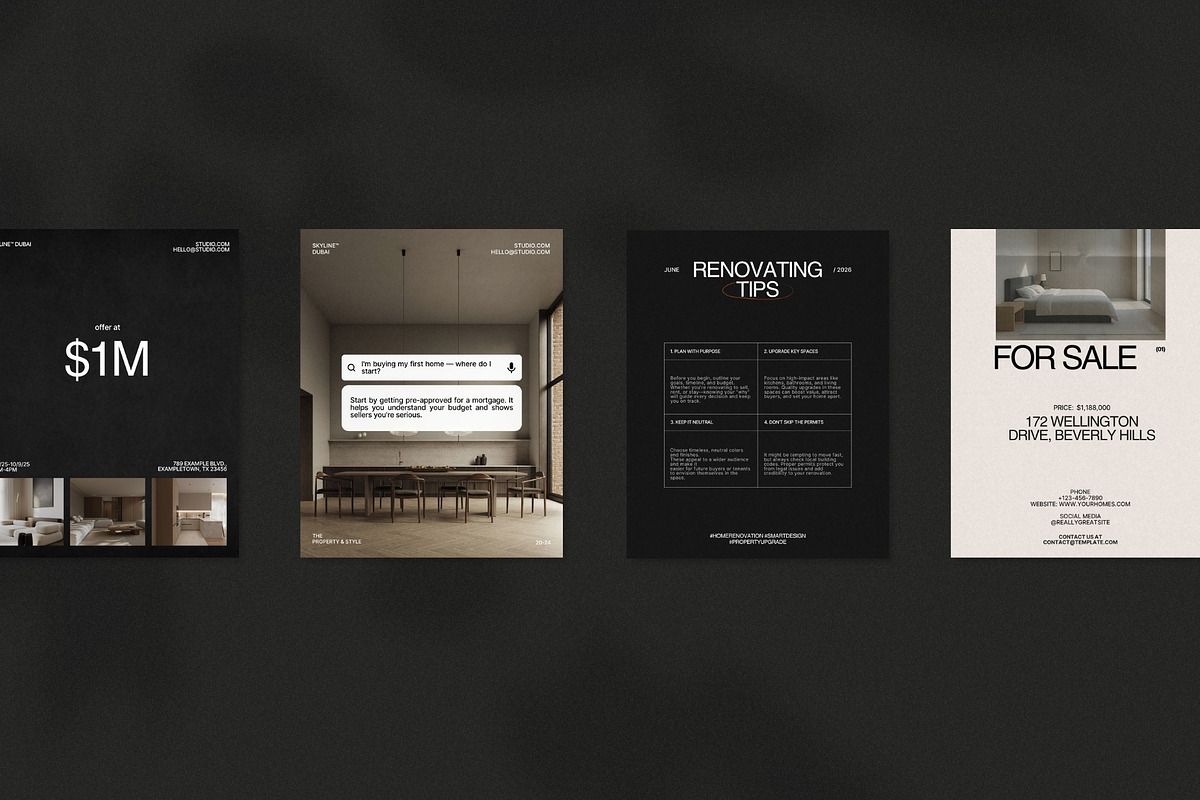 40 Realtor Instagram Canva Templates, a Social Media Template by Prapti Design (Photo 7 of 10)