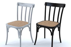 Bistrot chairs (set of 2), a Furniture 3D Model by RC graphics