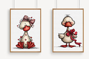 Whimsical Valentine Duck Clipart, an Illustration by Libby Wishes (Thumbnail 4 of 7)