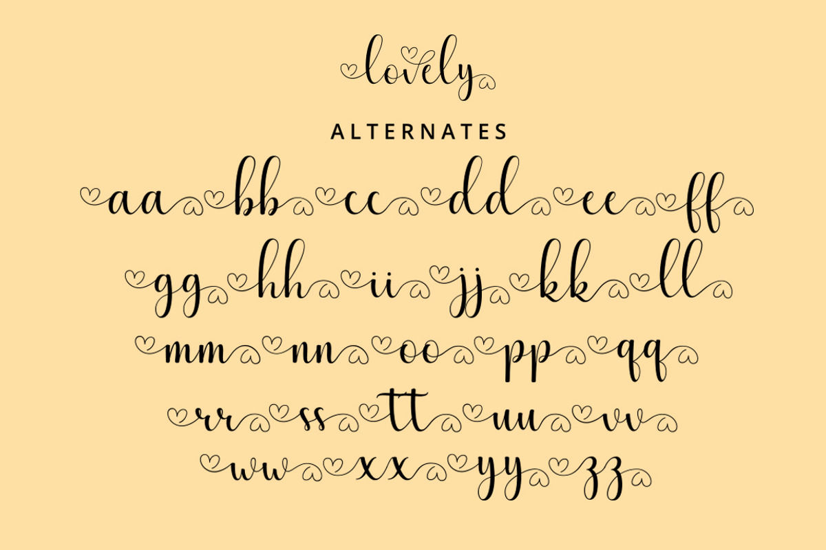 The Lovely, a Script Font by Cut Story (Photo 11 of 12)