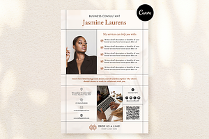 Business Card Flyer with QR Code, a Flyer Template by Creatif Foundry