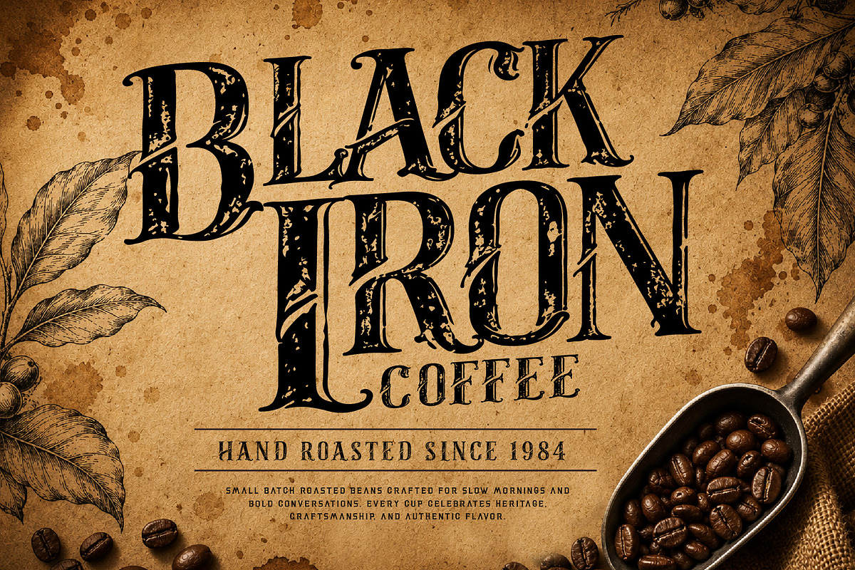 Mokaria Roastery - Vintage Rustic, a Serif Font by HypeWorksCo (Photo 8 of 15)