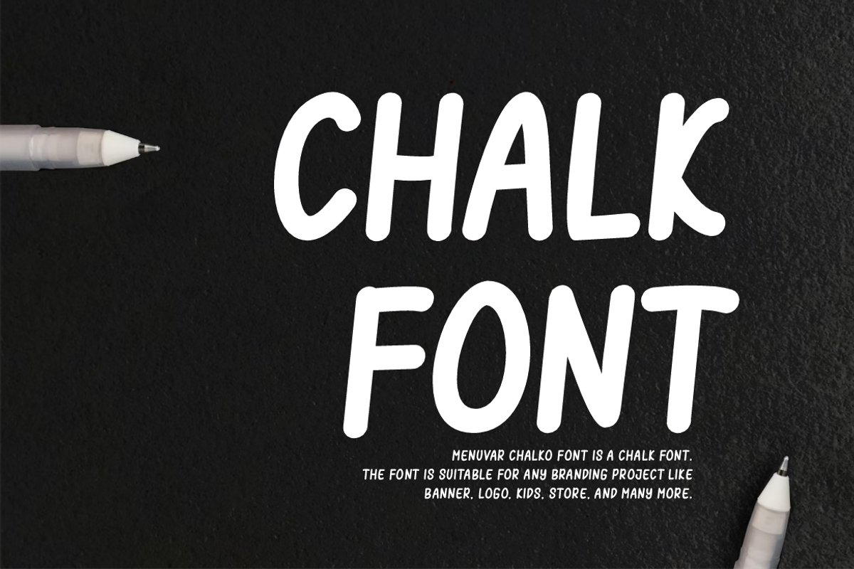 Menuvar Chalko - Chalk & Marker Font, a Sans Serif Font by Iqsiart Studio (Photo 3 of 6)