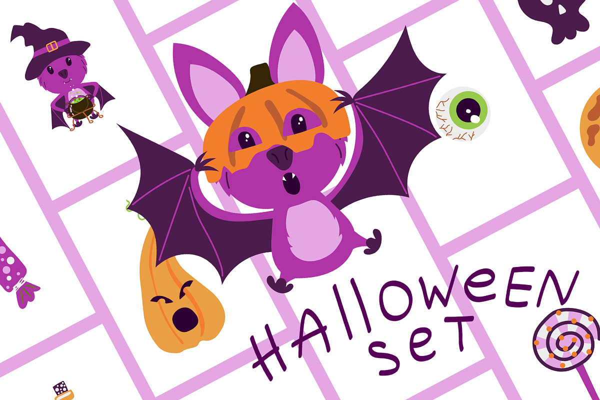Halloween bats, an Animal Illustration by Ligrenok Art (Photo 1 of 4)