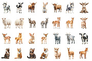 Watercolor Farm Animals Clipart, an Illustration by Designworld (Thumbnail 3 of 5)