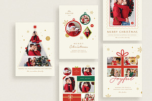 Joyful Christmas Photo Card, a Card Template by Vynetta