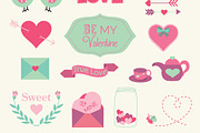 Valentines Day Vector Clip Art Set, an Illustration by Digital Sugar (Thumbnail 3 of 4)