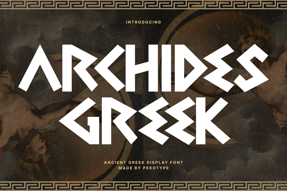 Archides- Ancient Greek Display Font, a Sans Serif Font by Pekotype (Photo 1 of 15)