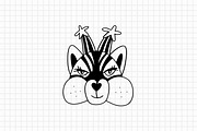 Christmas Mask Hand Drawn Set, an Animal Illustration by Art's and patterns (Thumbnail 5 of 11)