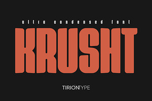 Krusht — Ultra Condensed Font