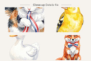 Patriotic Watercolor Animals, an Illustration by Artnoy (Thumbnail 4 of 8)