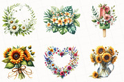 Floral Summer Sublimation Clipart, an Illustration by OK Design (Thumbnail 4 of 5)